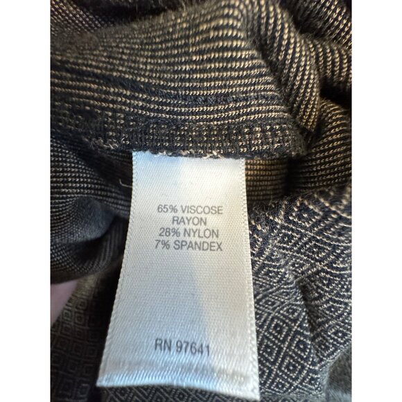 2/$30 J. Jill Womens XS Slim Leg Ponte Pants Petite Black Patterned - Picture 8 of 12